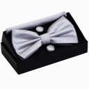 Nœud papillon pour homme, pochette et boutons de manchette T1309 11
