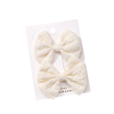 Noeuds pour cheveux 2 pcs Épingles à fleurs brodées 6,4 x 3,8 cm Accessoires capillaires élégants Décoration florale pour cheveux Coiffure stylée 9