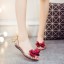 Női átlátszó balerina cipő masnival 6