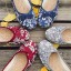 Női balerina cipő virágmintával 8