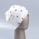 Női beanie sapka ezüst csillagokkal Laza, lecsúszó fazon Poliészter és pamut keveréke 54-59 cm-es fejkerülethez 2