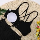 Női bikini fűzővel - fekete 4