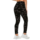 Női Camouflage Rugalmas Leggings Slim Fit Edzőnadrág Feszes szabású sportleggings magas derekú és álcázó mintával 3