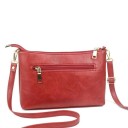 Női cipzáras crossbody táska díszítő steppeléssel Hátsó zseb Állítható pánt karabínerrel PU bőr 24 x 16 x 6 cm 6