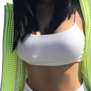 Női crop top Tenká ramínka O nyakkivágás Egyszínű rövid top poliészterből és pamutból Kényelmes nyári modell 2