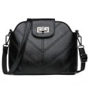 Női crossbody táska 21 x 18 x 10 cm műbőrből V-alakú varrással Klapa forgatható zárral Állítható pánt vállra 1