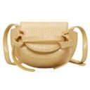 Női crossbody táska félhold alakban krokodil mintával Fedél és vékony vállpánt PU bőr és poliészter 20,5 x 14 x 10,5 cm 3