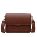 Női crossbody táska klipszel Téglalap alakú Széles pánt fém karabinerrel Steppelt szélek PU bőr és poliészter 19,5 x 15,5 x 7,5 cm 3