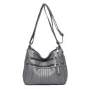 Női crossbody táska PU bőrből Két elülső cipzáras zseb Állítható pánt Méret 26 x 20 x 11 cm Minden napra 4