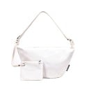 Női crossbody táska vállra félhold alakban Cipzáras záródás Kis tárca a szettben Pánt fém karabinerrel 2