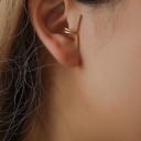 Női díszes fülmanzsetta ear cuff Nyitott forma a fülcimpa szélére Bizsu fém cirkóniával vagy gyöngy utánzatokkal 30