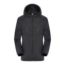 Női dzseki kapucnival és hosszú cipzárral kedvezőtlen időjárásra Összecsukható kis tasakba Poliészter anyag finom mintával 2