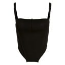 Női egyszínű crop top O nyakkivágással vékony pántokkal Poliészter spandex rugalmas modern nyári top 1