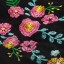 Női fekete pulóver virágokkal 3