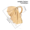 Női gyűrű ginkgo levelekkel 1,7 cm Levél 5,5 cm Cinkötvözet Legyezőszerű forma Durva design Divatos, feltűnő ékszer nőknek Elegáns 1