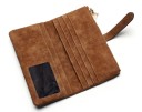 Női hosszú pénztárca műbőrből 18 x 9 x 2,5 cm Csattal záródik Zipzáros zseb Kártyatartók Okmányablak 13