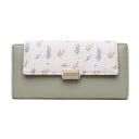 Női hosszú pénztárca PU bőrből Klappal ágacskák és levelek mintázattal Arany fém csat Méret 18,5 x 9,5 x 3,5 cm Két színű dizájn 5