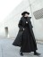Női hosszú téli kabát fekete 3