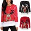 Női karácsonyi pulóver rénszarvassal J1227 1
