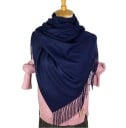 Női kasmír sál 200 x 70 cm Nagy egyszínű sál bojtokkal a végén Elegáns vállra terítő vagy nyakba kötött sál 17