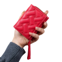 Női kicsi hímzett pénztárca 11 x 4 x 8,5 cm Cipzáras záródás Szív mintázat Kézre akasztható Kompakt pénztárca 6