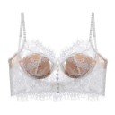 Női melltartó csipkés részletekkel, merevítő nélkül, formázott kosarakkal, elasztikus nylon, kényelmes mindennapi viselethez 3