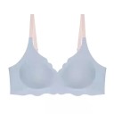 Női melltartó sima kosarakkal és hullámos szegéllyel nylon elasztán nélkülözi a merevítőt vékony pántokkal a mindennapi viselethez 4