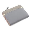 Női mini pénztárca műbőrből zipzárral Kétszínű dizájn arany fém részletekkel Kis méret 11,5 x 9,5 x 1,5 cm táskába 5