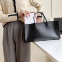 Női nagy műbőr shopper táska Kézitáska két füllel Nyitott felső rész Sima felület Méretek 35 x 19 x 10 cm 6
