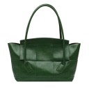 Női nagy válltáska műbőrből Shopper stílusban, elöl kötött mintával Hosszú fülek Fényes felület 46,5 x 29 x 12 cm 8