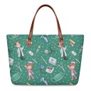 Női neoprén kézitáska orvosok és nővérek mintájával Pöttyös minta Két fül 21 cm Méretek 39 x 29 x 11,5 cm 5