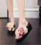 Női platform flip-flop papucs virágokkal 10