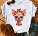 Női póló chihuahua nyomtatással 25