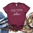 Női póló honeymoon nyomtatással 6