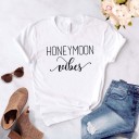Női póló honeymoon nyomtatással 1