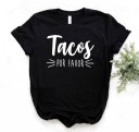 Női póló tacos nyomtatással 2