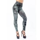 Női push-up leggings farmermintával, magas derekú, farmerhatású leggings, alakformáló leggings, kényelmes, rugalmas leggings hétköznapi 4