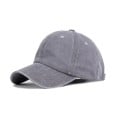 Női sapka copfnak nyílással Mosott vintage hatású pamut baseball sapka Fém csat Fejkerület 55-60 cm 5
