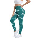 Női sport varrat nélküli leggings magas derekú batikolt mintás rugalmas hosszú edzőleggings karcsúsított fitneszruházat 5