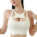Női sportmelltartó Push up hatású sportfelső Légáteresztő sportmelltartó 15