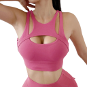 Női sportmelltartó Push up hatású sportfelső Légáteresztő sportmelltartó 14