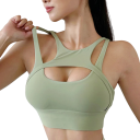 Női sportmelltartó Push up hatású sportfelső Légáteresztő sportmelltartó 9