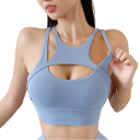Női sportmelltartó Push up hatású sportfelső Légáteresztő sportmelltartó 7