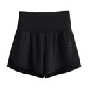 Női sportos rövidnadrág Magas derék Zsebekkel Egyszínű Kivitel Poliészter Spandex Rugalmas funkcionális rövidnadrág futáshoz fitneszhez 4