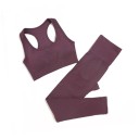 Női sportos szett Leggings és sportmelltartó Egyszínű fitnesz szett nylonból 8