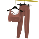 Női szett leggings és sportmelltartó, egyszínű, spandex, nylon 11