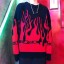 Női túlméretes pulóver lángokkal 8