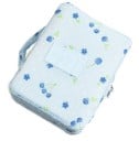 Női utazási kozmetikai tároló táska mintával Dupla zseb a közepén Hálós zseb a fedélben Oldalsó fül Nylon Méretek 22 x 18 x 6 cm 5