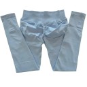 Női varrás nélküli, alacsony derekú sportleggings, rugalmas leggings jógához és fitneszhez, kényelmes, szűk leggings a szabad mozgásért. 14