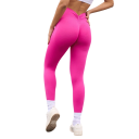Női varrás nélküli, magas derekú sportleggings, V-kivágással a hason, rugalmas fitnesznadrág jógához, push-up hatású edzőterembe 6